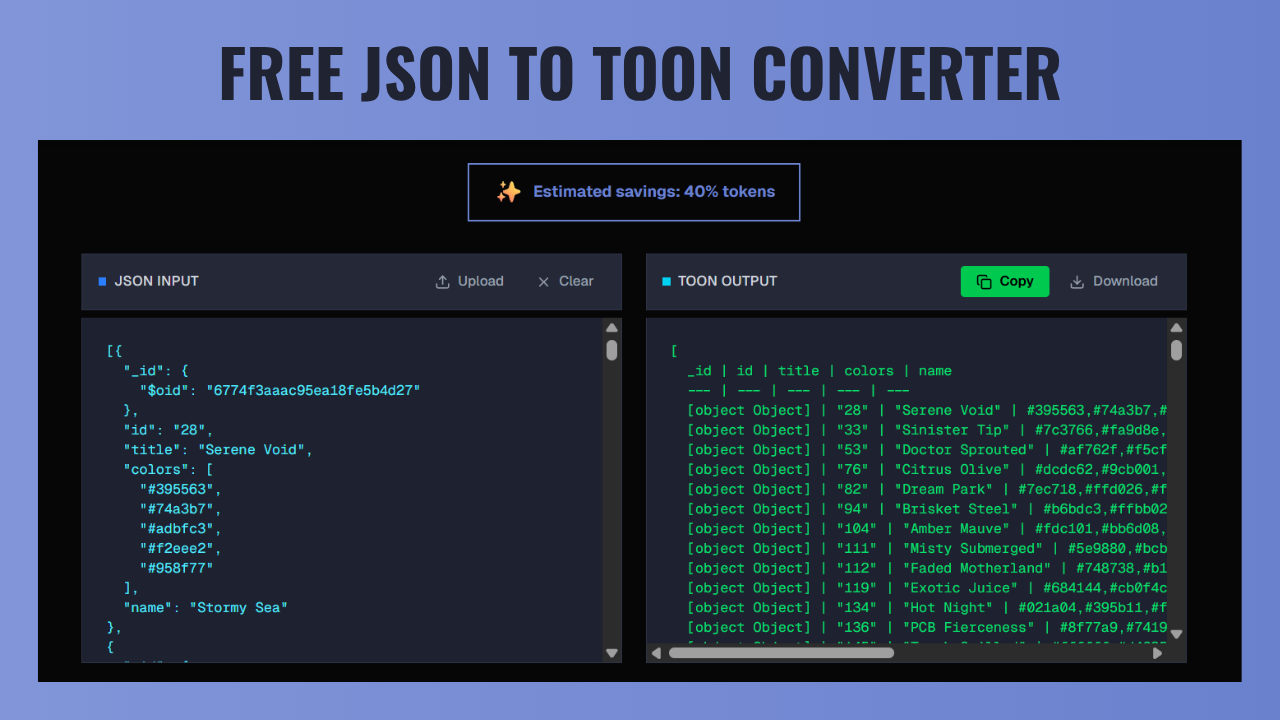 Convert JSON to TOON Format